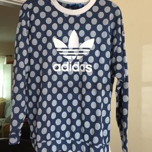 Adidas baggy polka dot sweater